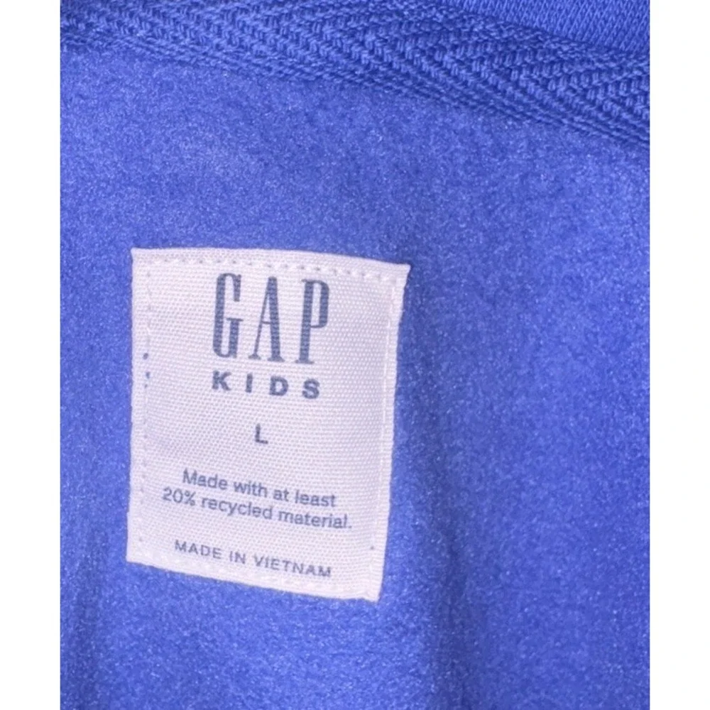 GAP Kids Zip Knit Sweater Blue Pullover Size Large